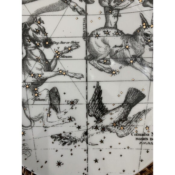 Anthropologie Salt & Earth Appetizer Astrology Chart Canape‎ Plate Bird - Picture 3 of 4